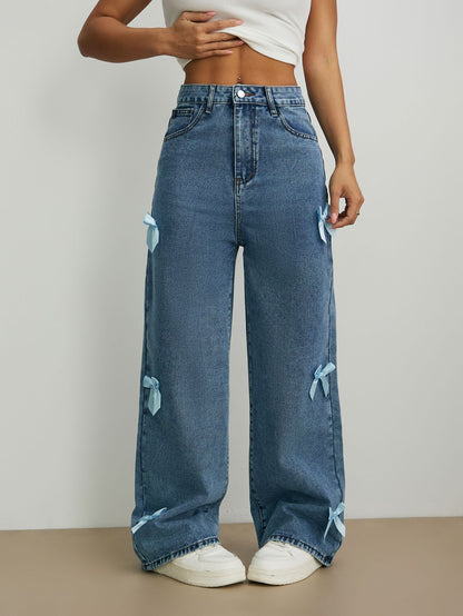 Bow-knot jeans