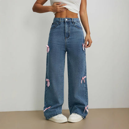 Bow-knot jeans