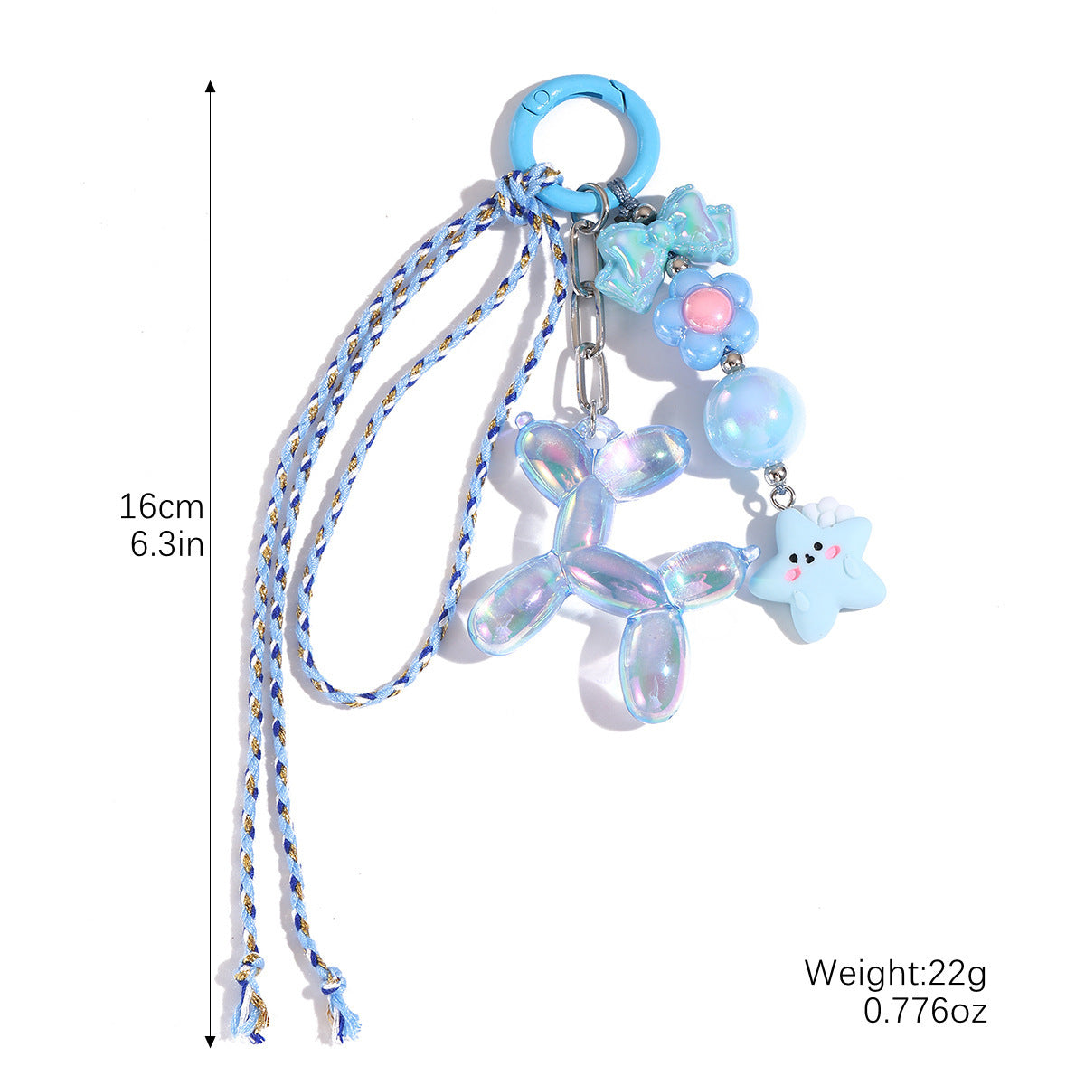 Bow Letter Beaded Keychain Pendant