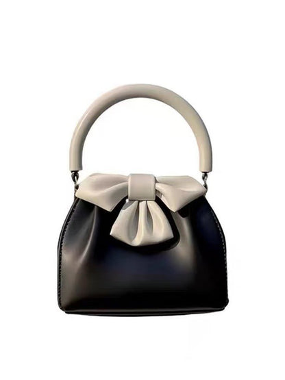 Bow Pleated Small Square Handbag