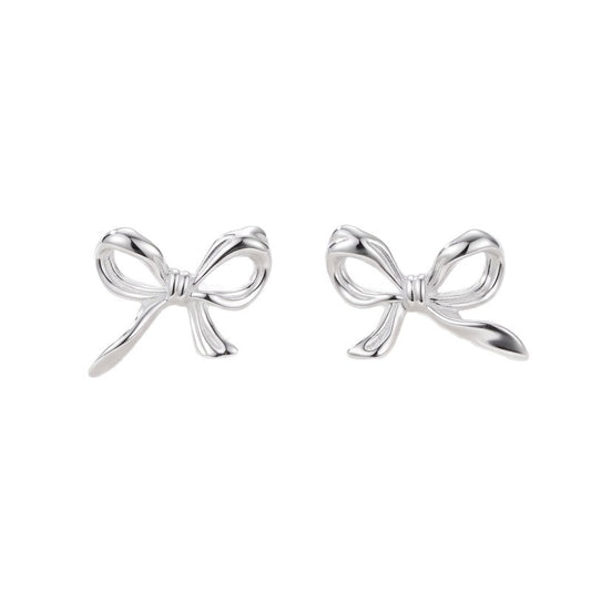 Bow-shaped stud earrings