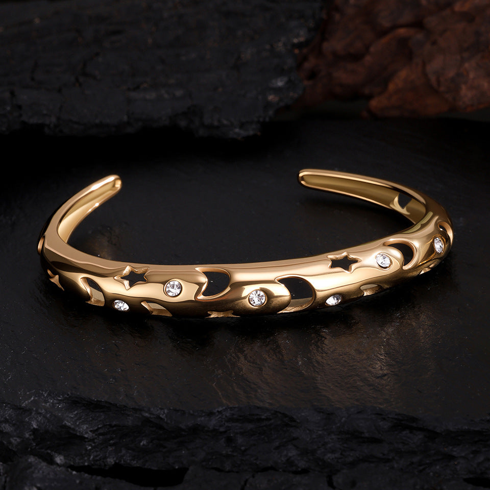 Bow Star Moon Hollow Bracelet