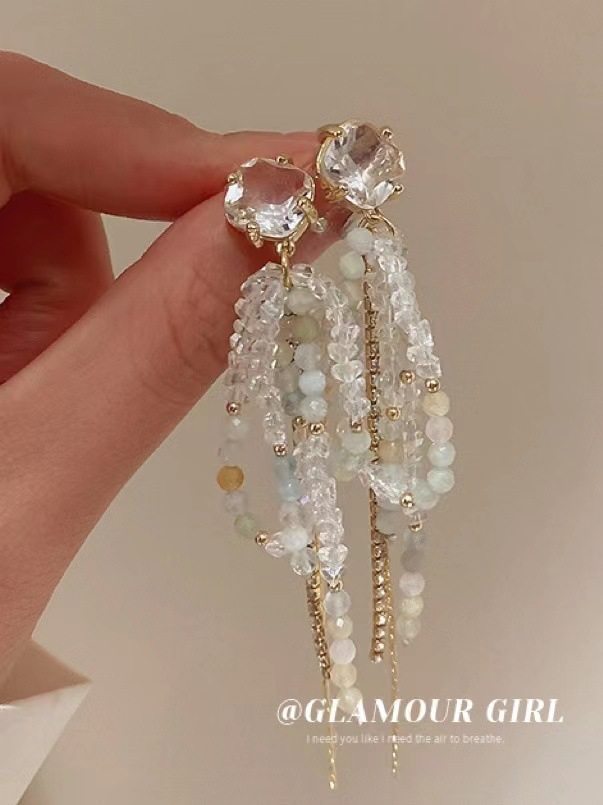 Bow tassel earrings