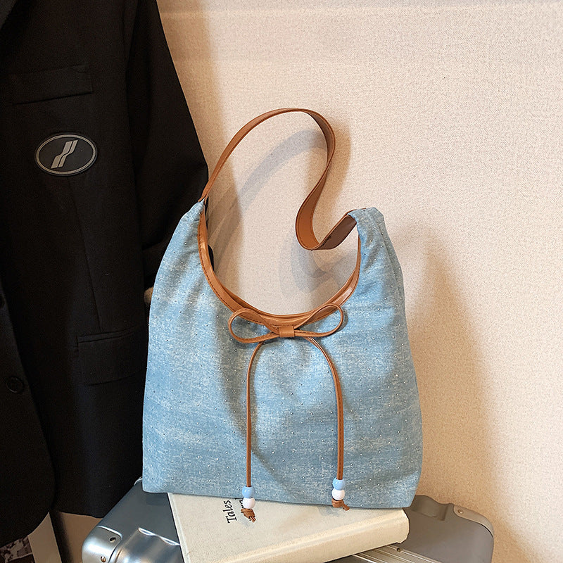 Bow underarm single-shoulder bag