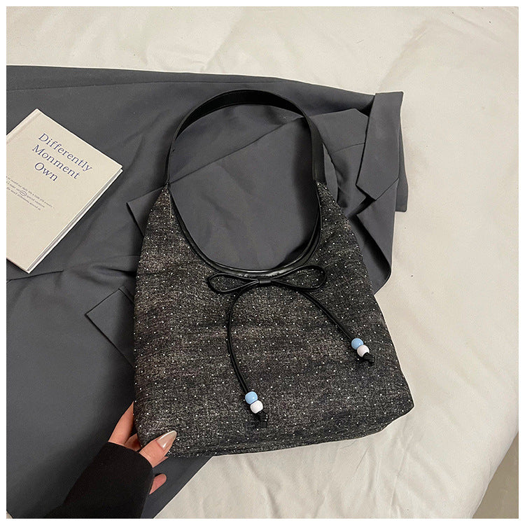Bow underarm single-shoulder bag