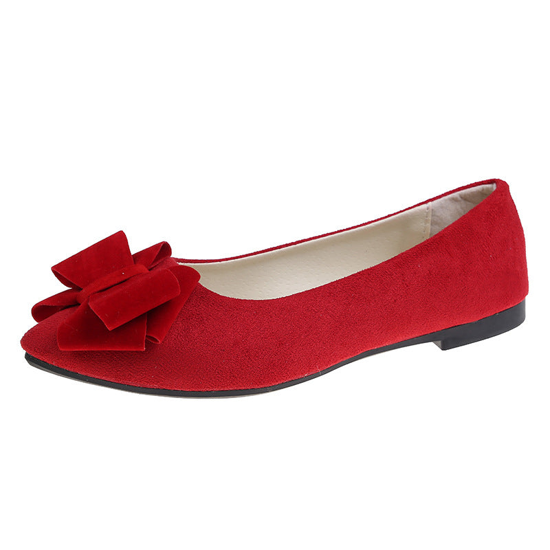 Bowknot Pointed Toe Flat Shoes