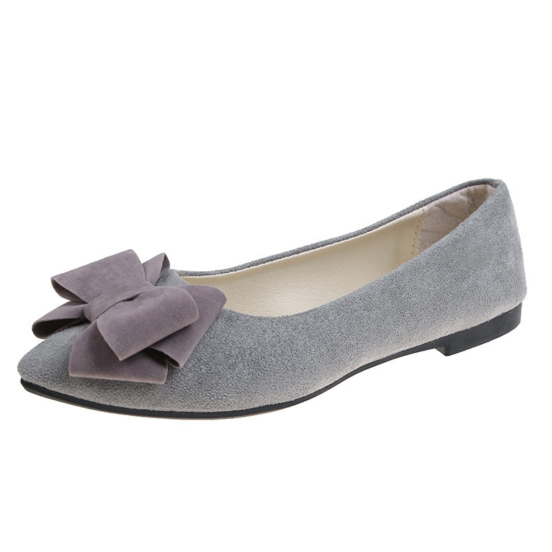 Bowknot Pointed Toe Flat Shoes