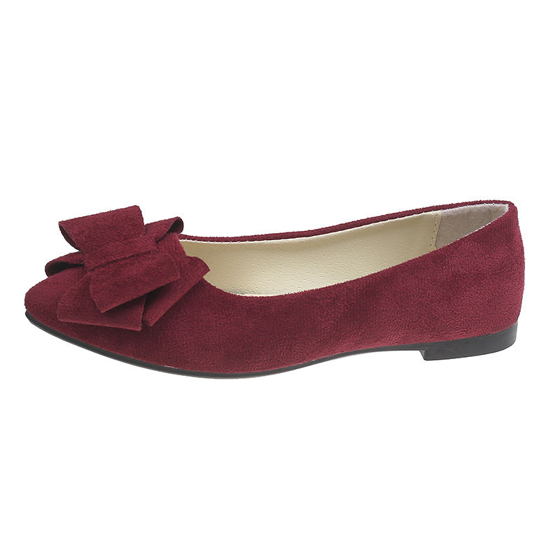 Bowknot Pointed Toe Flat Shoes