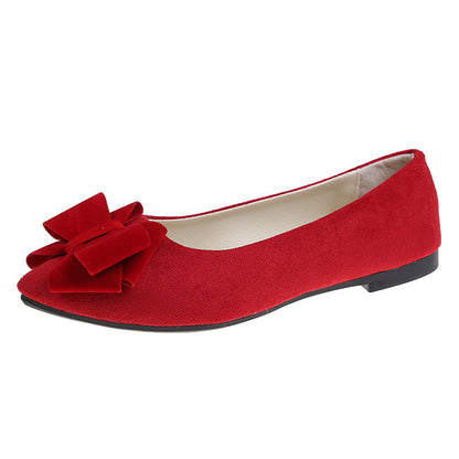 Bowknot Pointed Toe Flat Shoes
