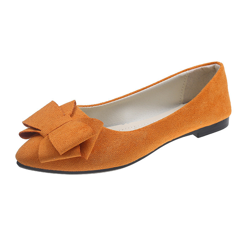 Bowknot Pointed Toe Flat Shoes