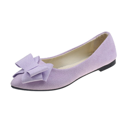 Bowknot Pointed Toe Flat Shoes