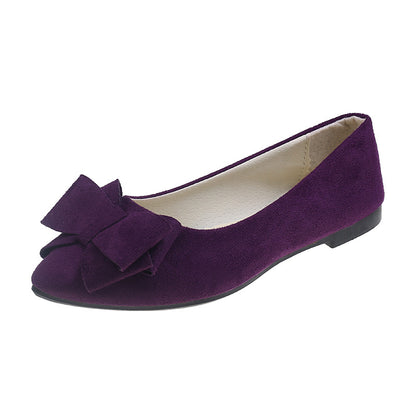 Bowknot Pointed Toe Flat Shoes