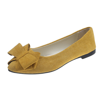 Bowknot Pointed Toe Flat Women Shoes