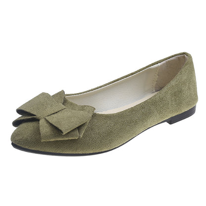 Bowknot Pointed Toe Flat Women Shoes