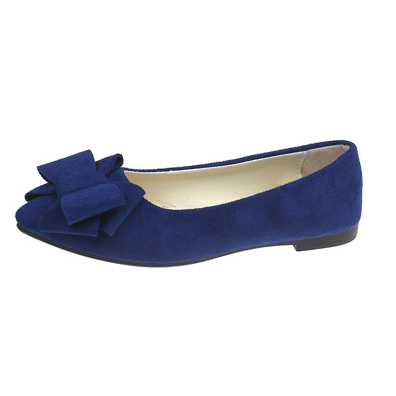 Bowknot Pointed Toe Flat Women Shoes