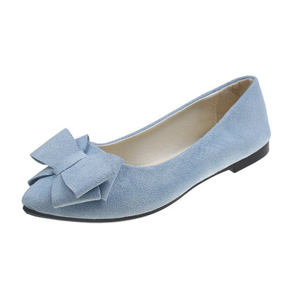 Bowknot Pointed Toe Flat Women Shoes