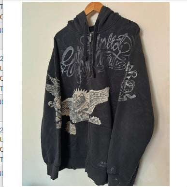 Bowknot-print versatile hoodie