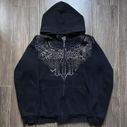 Bowknot-print versatile hoodie