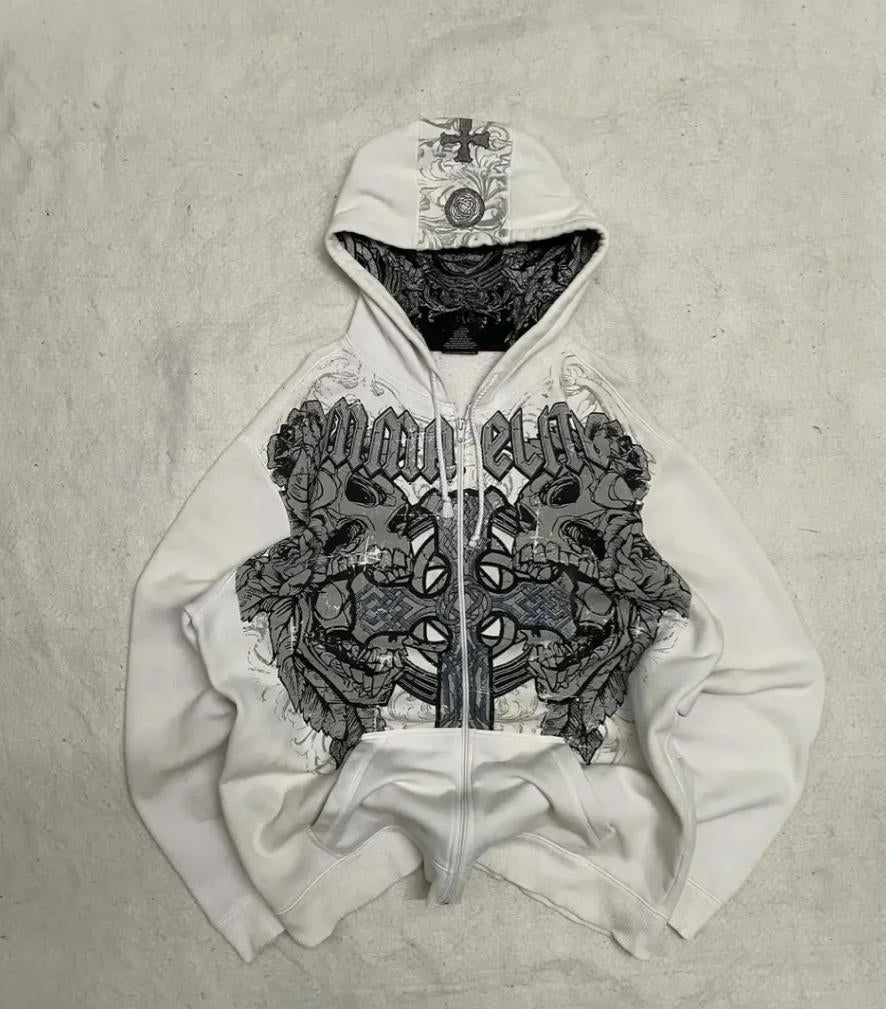 Bowknot-print versatile hoodie