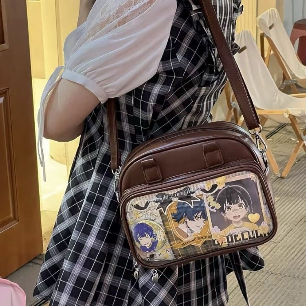 Bowling Style Crossbody Bag with Large Capacity