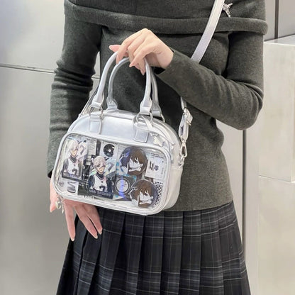 Bowling Style Crossbody Bag with Large Capacity