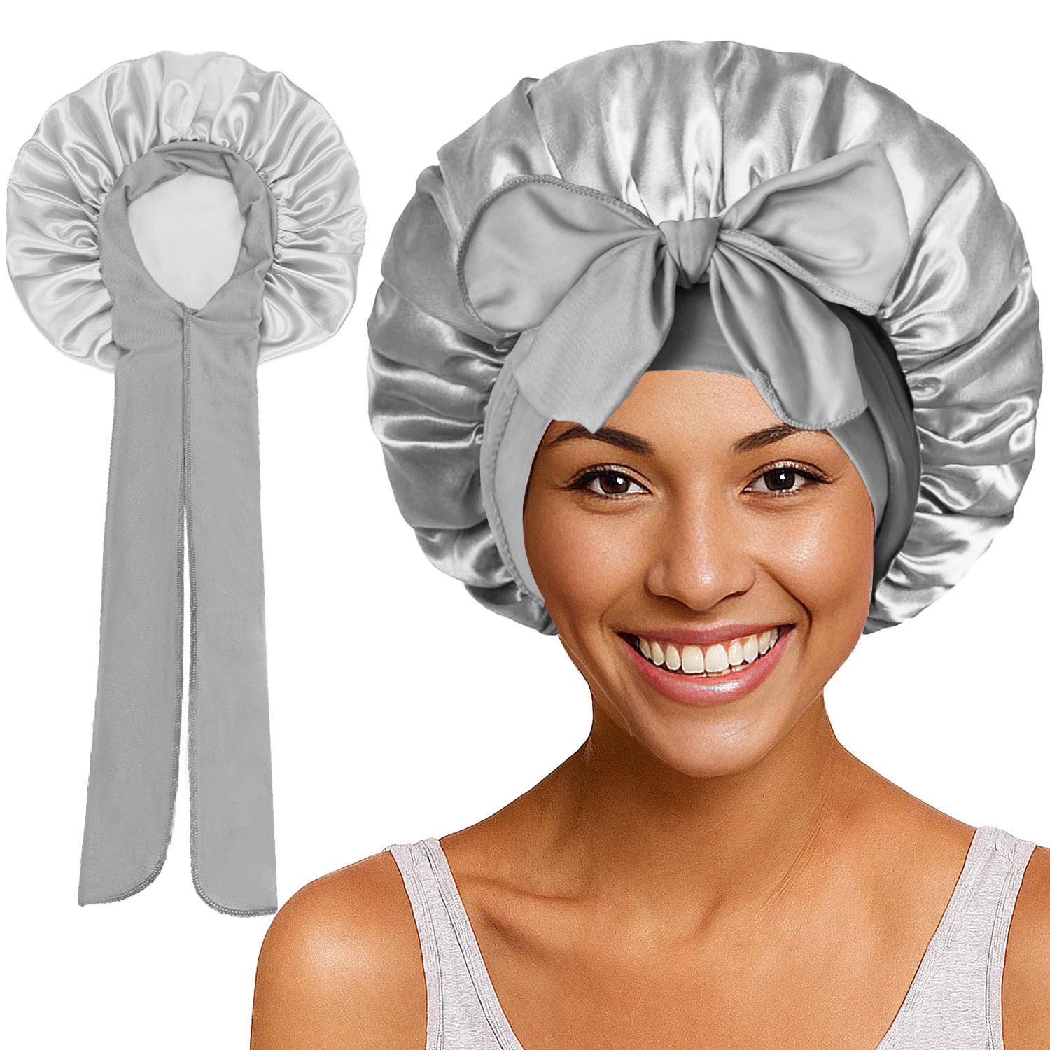 Bows elastic sleep cap