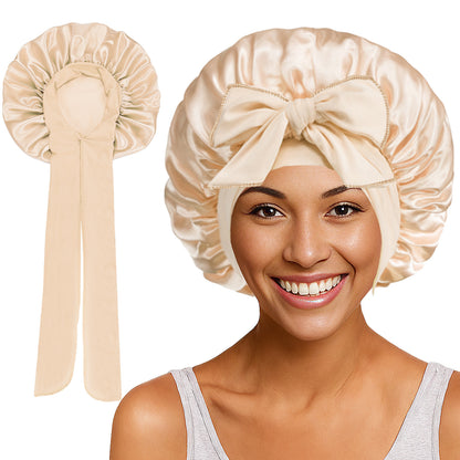 Bows elastic sleep cap