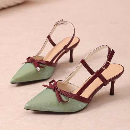 Bows-knotted headband sandals