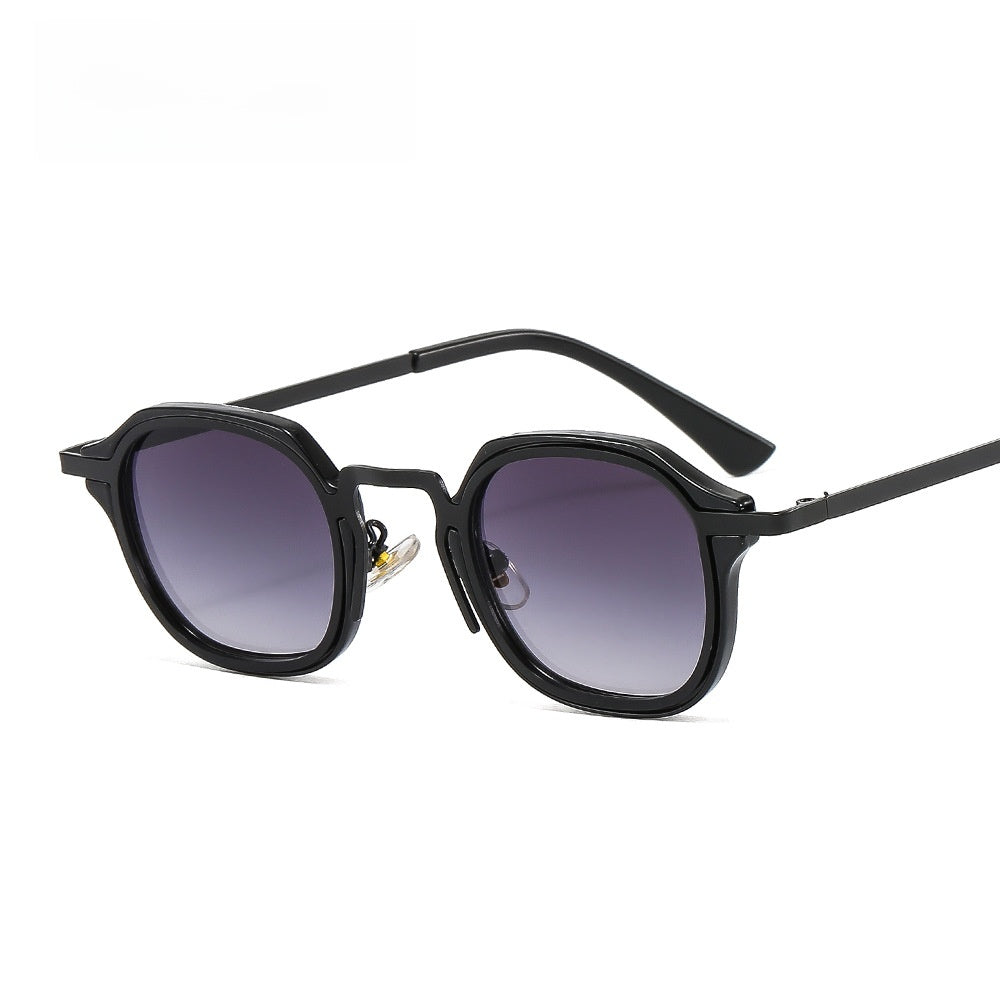 Box Frame Mixed Material Sunglasses