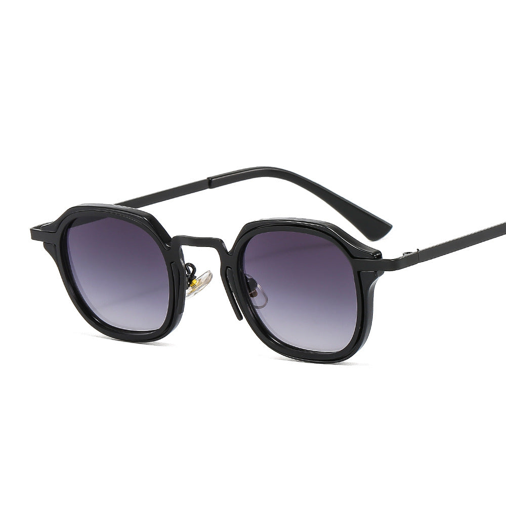 Box Frame Mixed Material Sunglasses