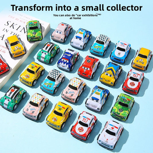Boxed rebound tin cart children's toys