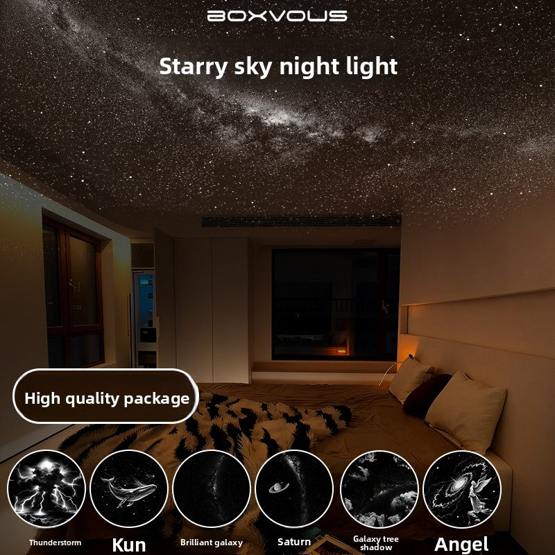 Boxvous Star Projection Night Light with Voice Control