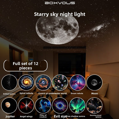 Boxvous Star Projection Night Light with Voice Control
