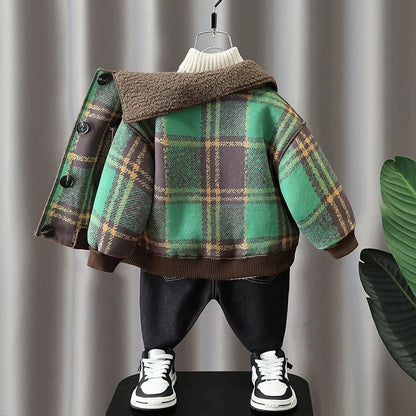 Boys Baseball Jacket Spring Autumn Cotton Blend