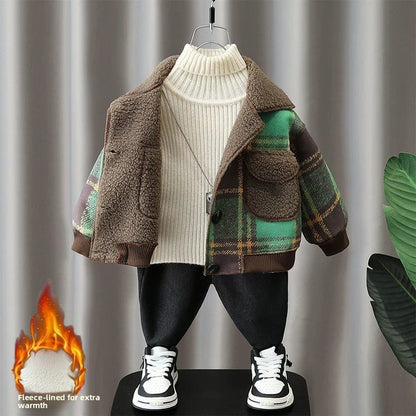 Boys Baseball Jacket Spring Autumn Cotton Blend