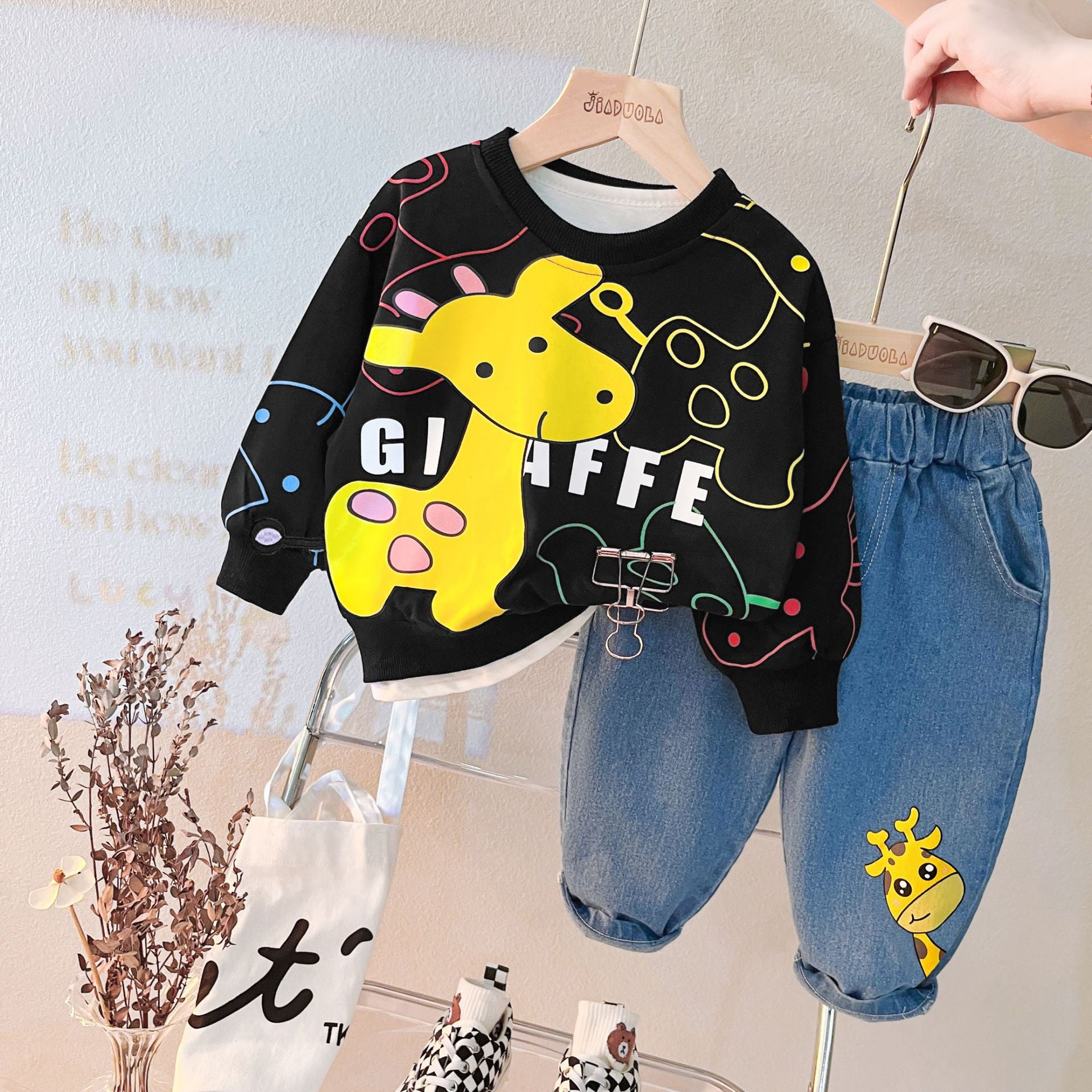 Boys Cartoon Cotton Two-Piece Set