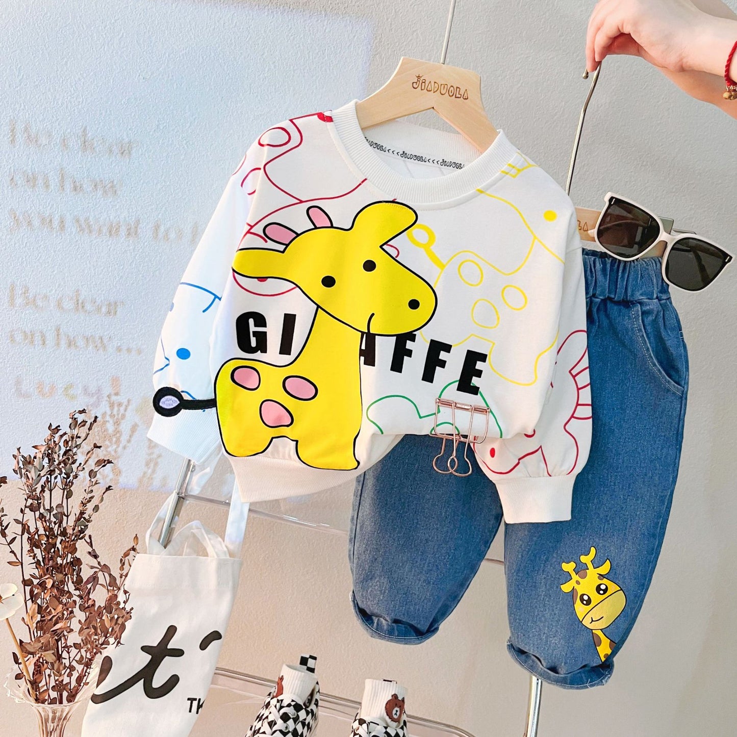 Boys Cartoon Cotton Two-Piece Set