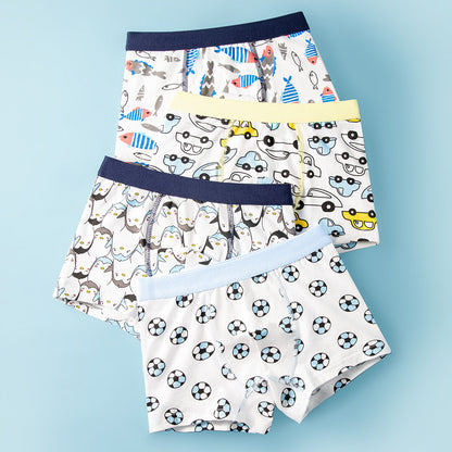 Boys Cotton Boxer Shorts Seamless Underwear