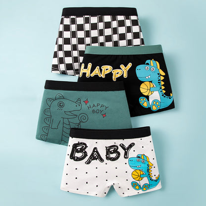 Boys Cotton Boxer Shorts Seamless Underwear