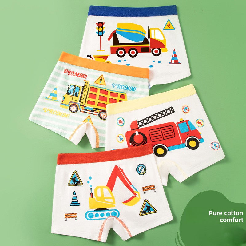 Boys Cotton Boxer Shorts Seamless Underwear