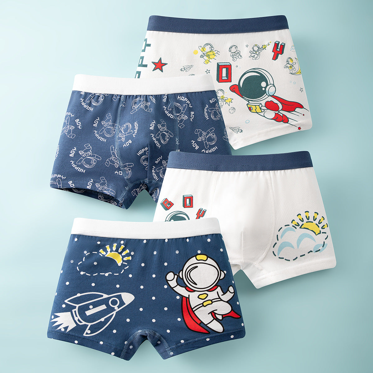 Boys Cotton Boxer Shorts Seamless Underwear