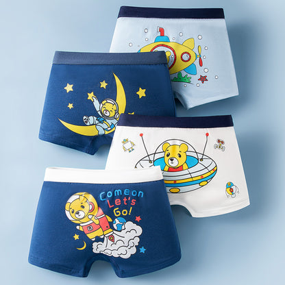 Boys Cotton Boxer Shorts Seamless Underwear