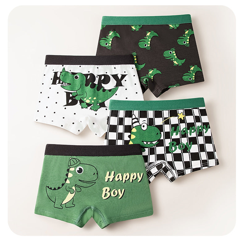 Boys Cotton Boxer Shorts Seamless Underwear