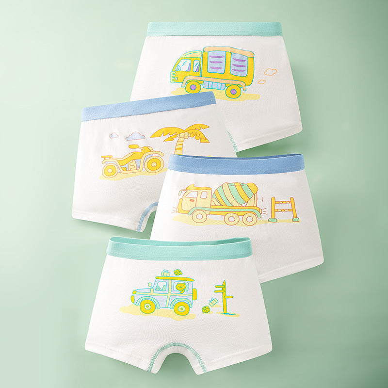Boys Cotton Boxer Shorts Seamless Underwear