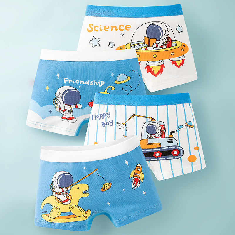 Boys Cotton Boxer Shorts Seamless Underwear