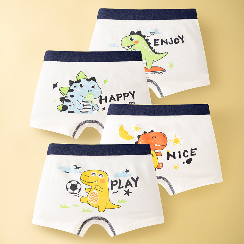 Boys Cotton Boxer Shorts Seamless Underwear