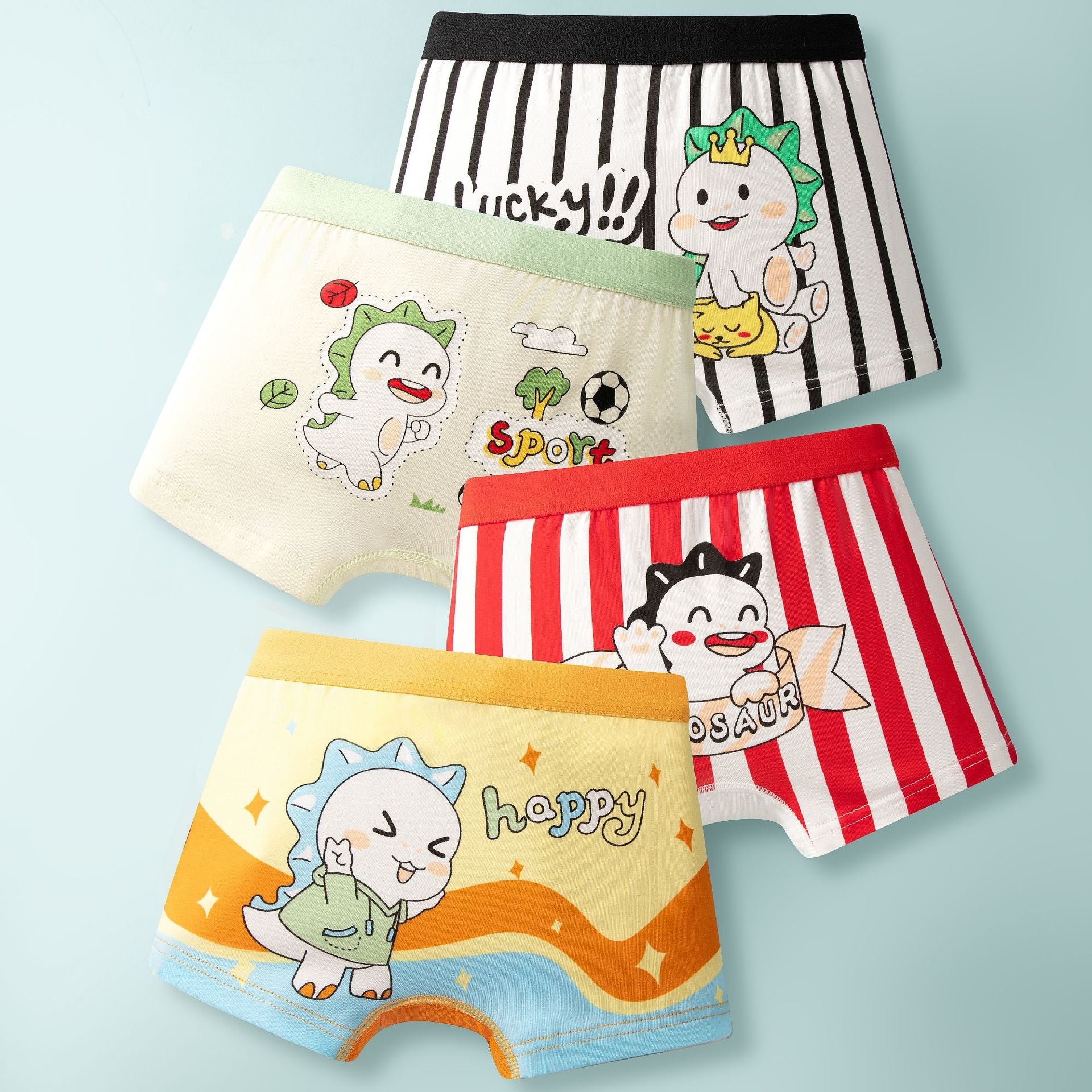 Boys Cotton Boxer Shorts Seamless Underwear