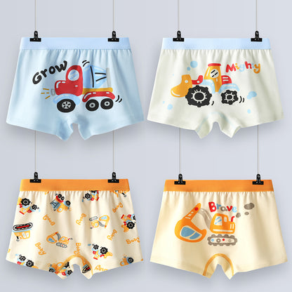 Boys Cotton Boxer Shorts Seamless Underwear