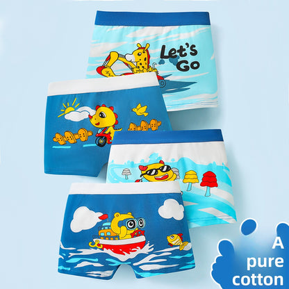 Boys Cotton Boxer Shorts Seamless Underwear