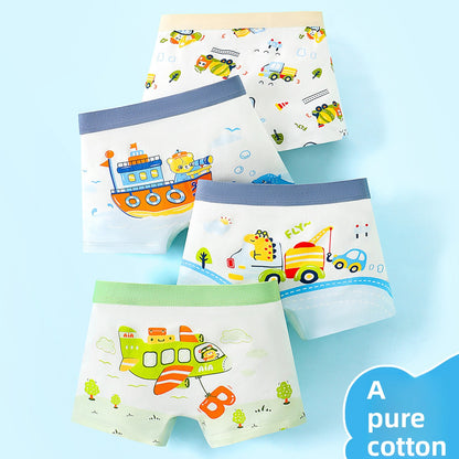 Boys Cotton Boxer Shorts Seamless Underwear